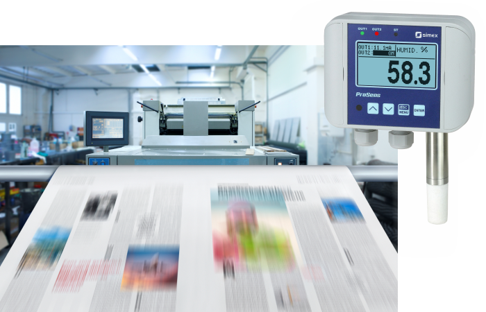 Monitoring of temperature and humidity with ProSens in the printing house