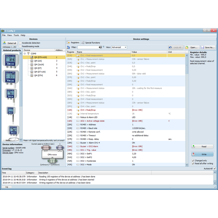 Program do wykrywania urządzeń w sieciach Modbus - S-Config 2